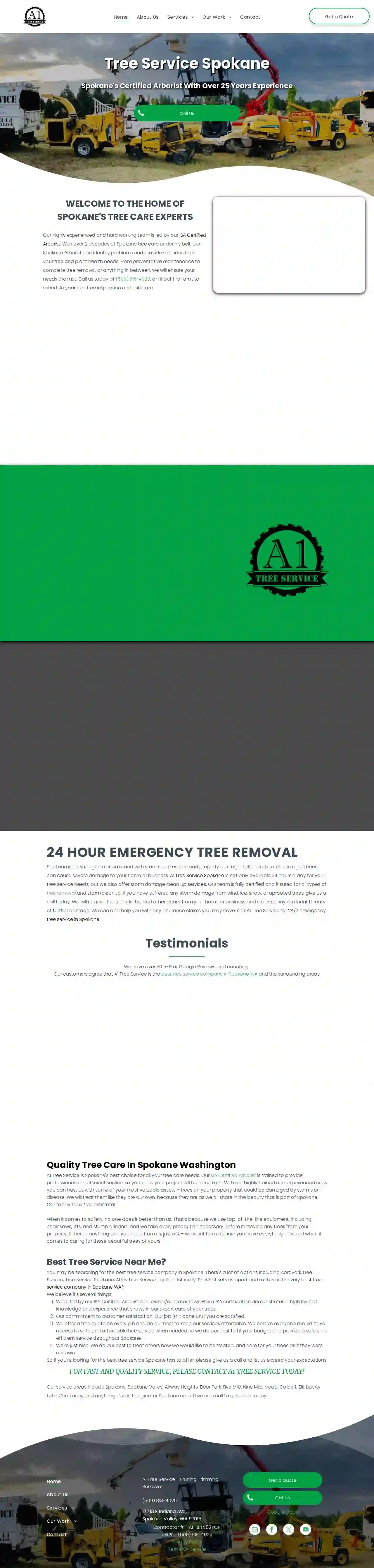 A1 Tree Service - Pruning Trimming Removal