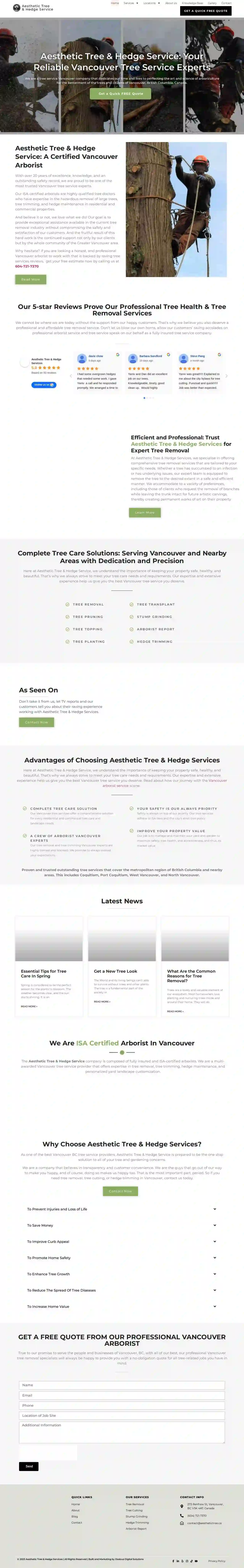 Aesthetic Tree & Hedge Services