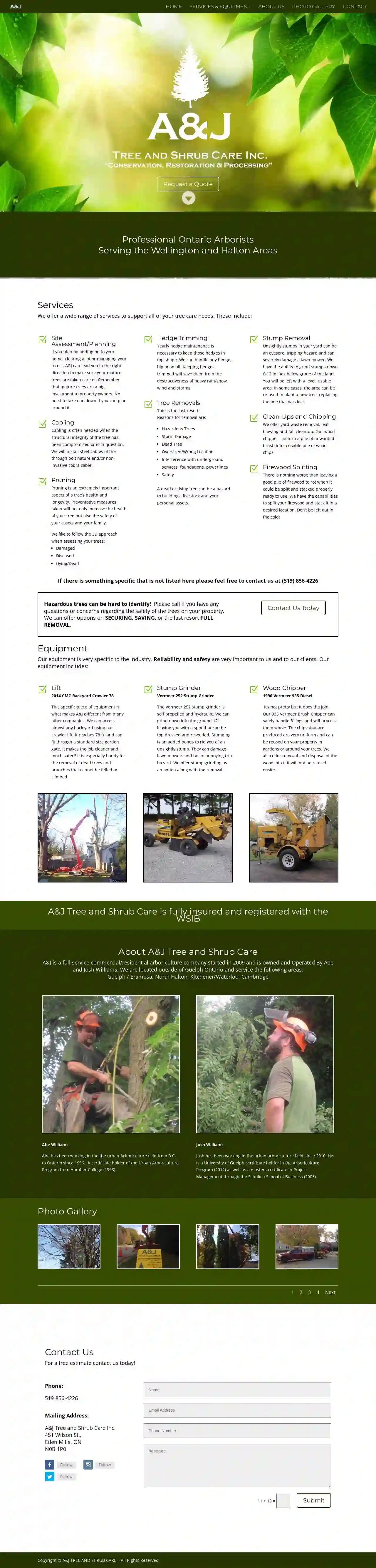 A&J Tree and Shrub Care Inc.