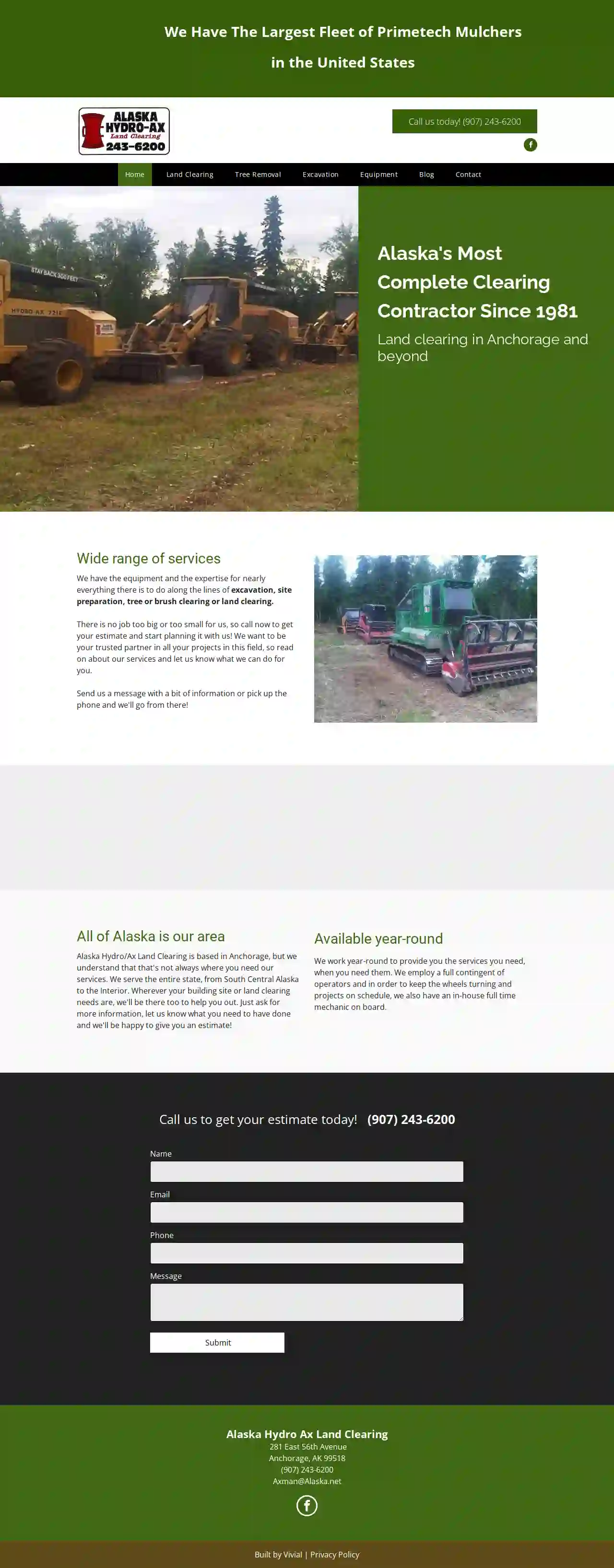 Alaska Hydro Ax Land Clearing