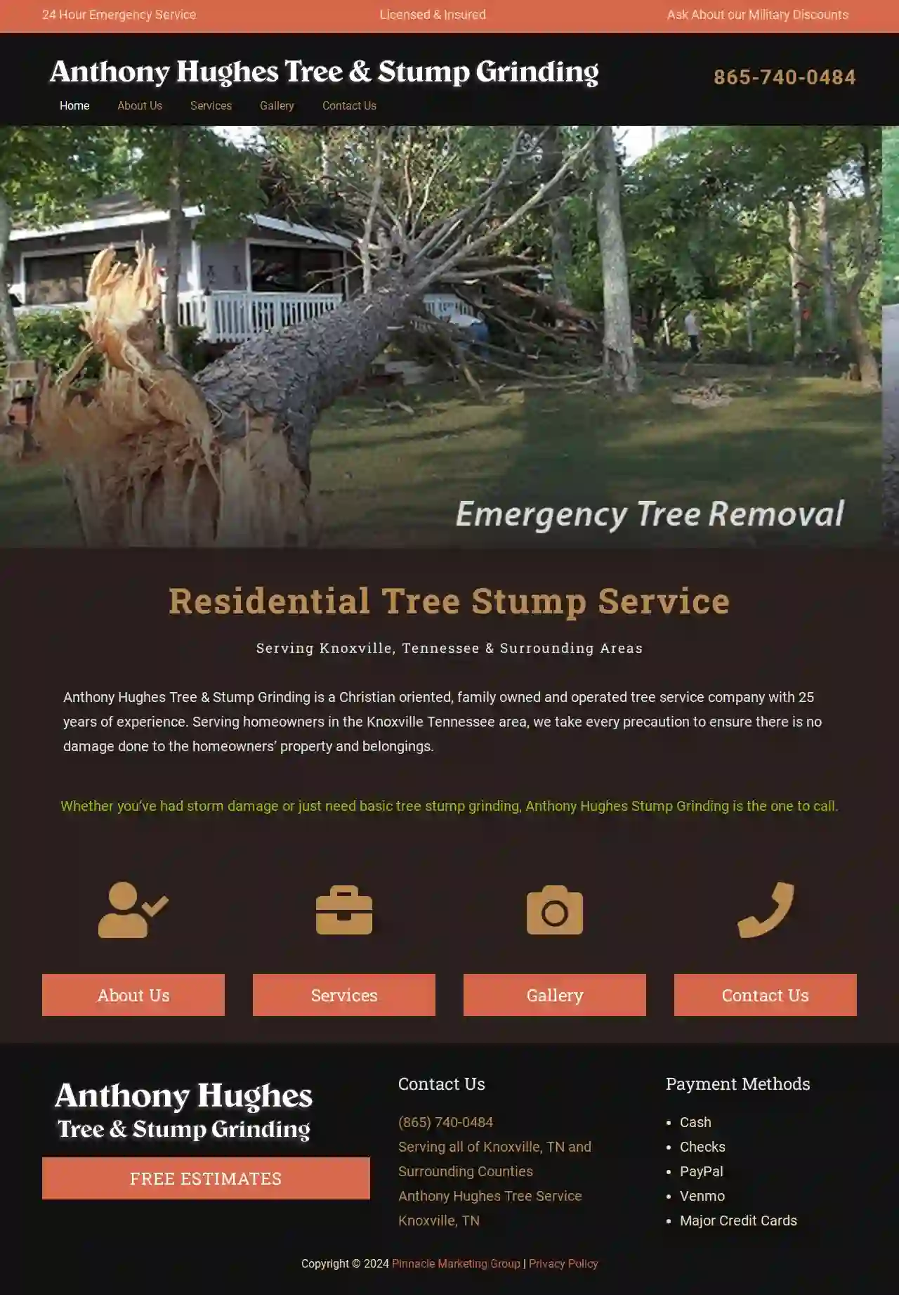 Anthony Hughes Tree & Stump Grinding