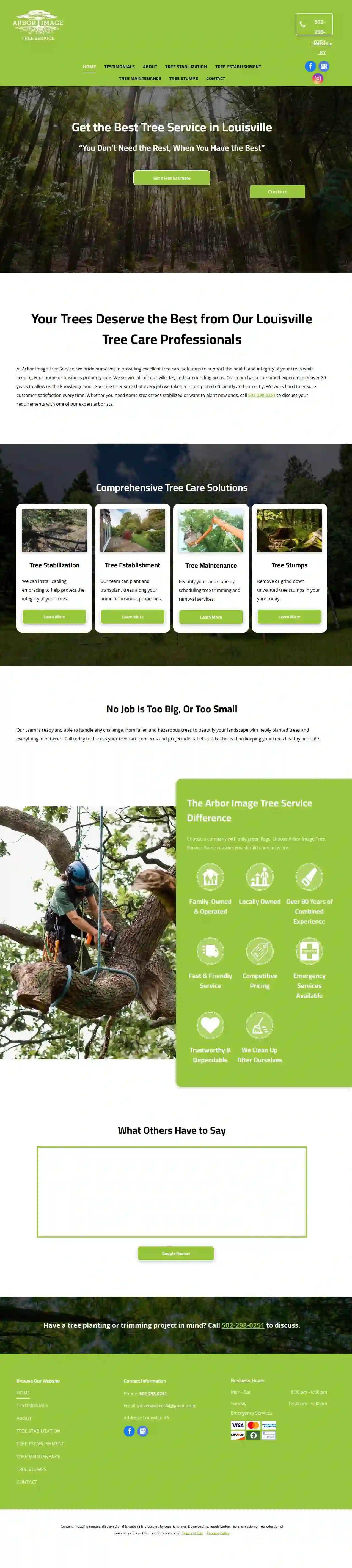 Arbor image tree service