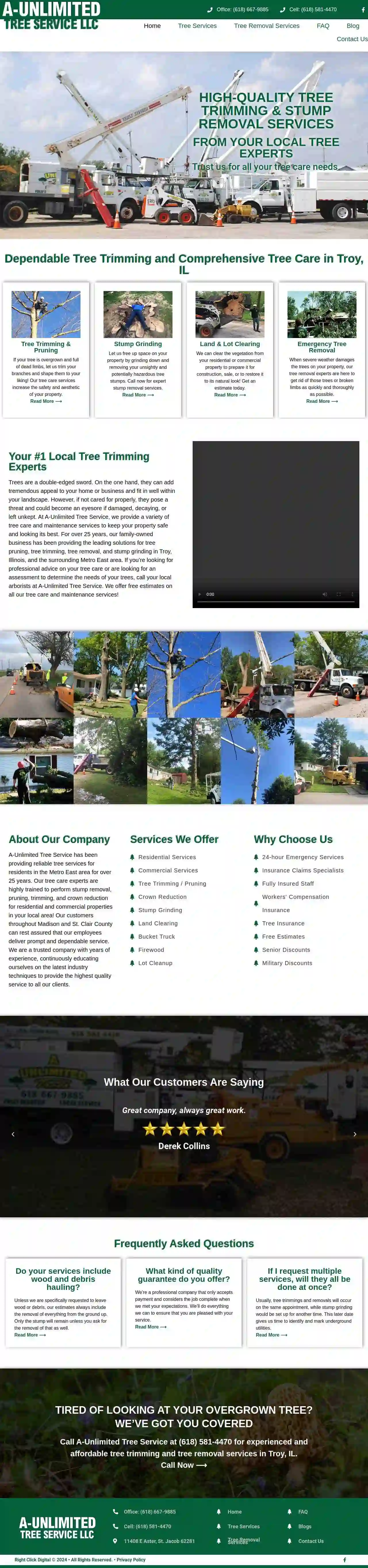 A-UNLIMITED TREE SERVICE LLC