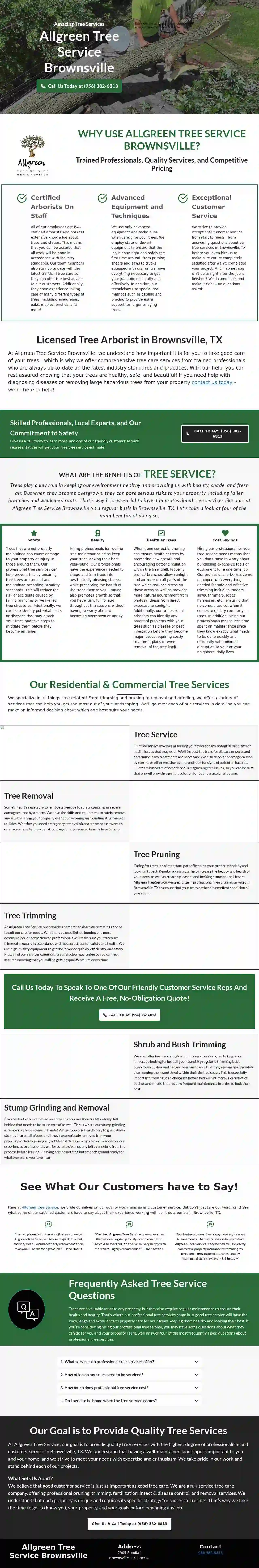 Allgreen Tree Service Brownsville