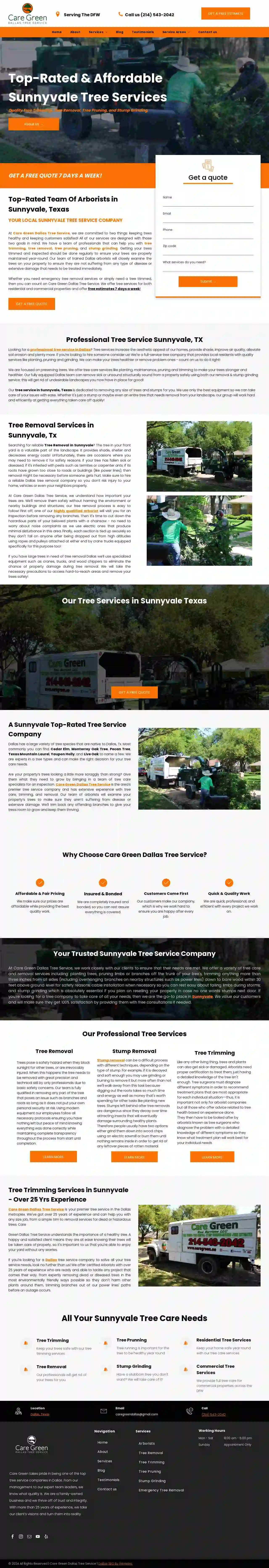 Care Green Tree Service Sunnyvale