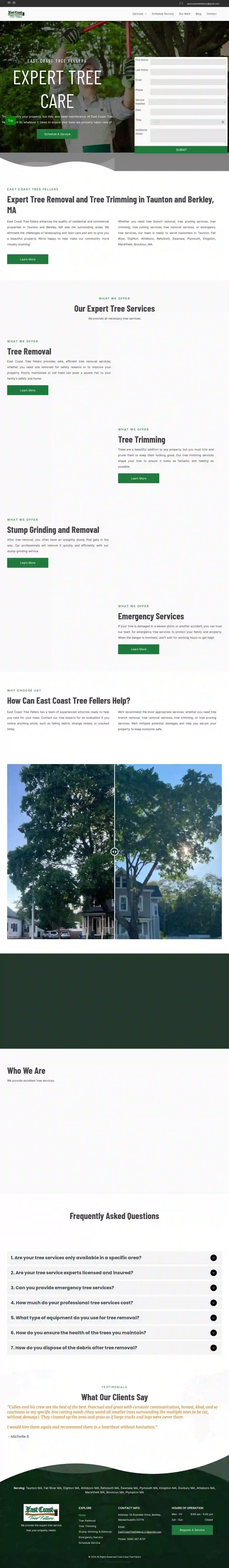 East Coast Tree Fellers - Tree Removal and Tree Pruning Berkley MA Office