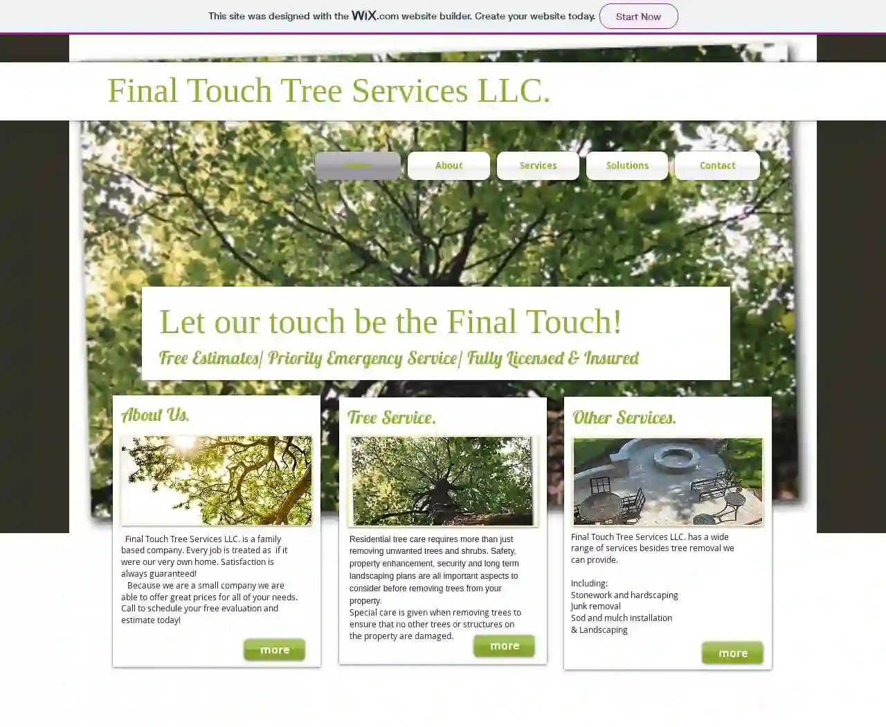 FINAL TOUCH TREE SERVICES LLC.