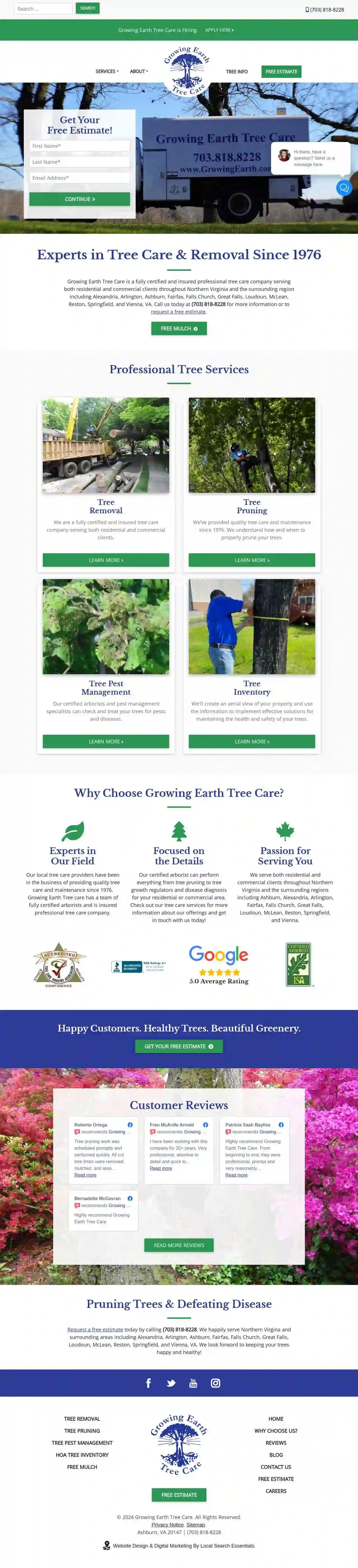 Growing Earth Tree Care