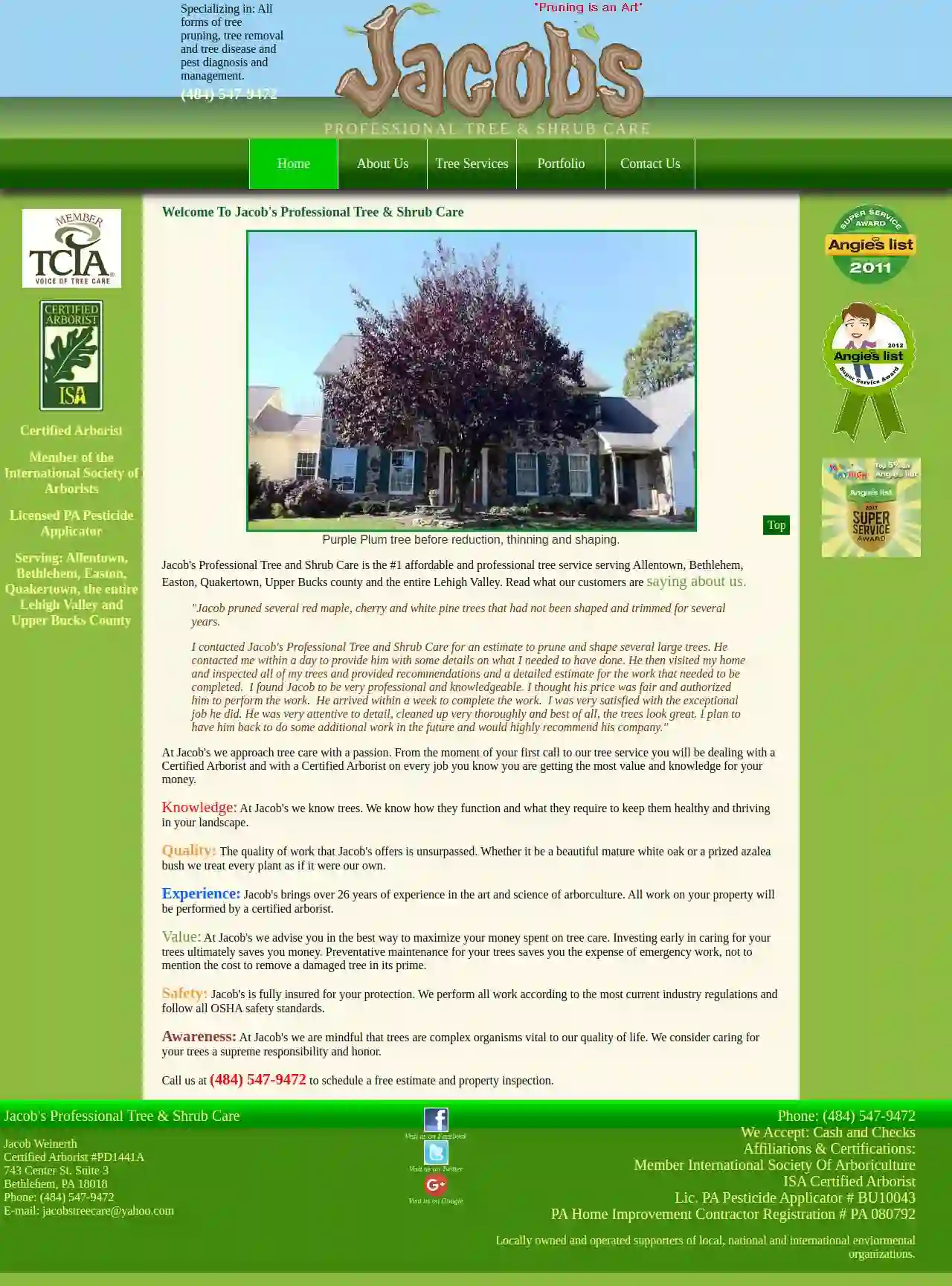 Jacob's Professional Tree & Shrub Care