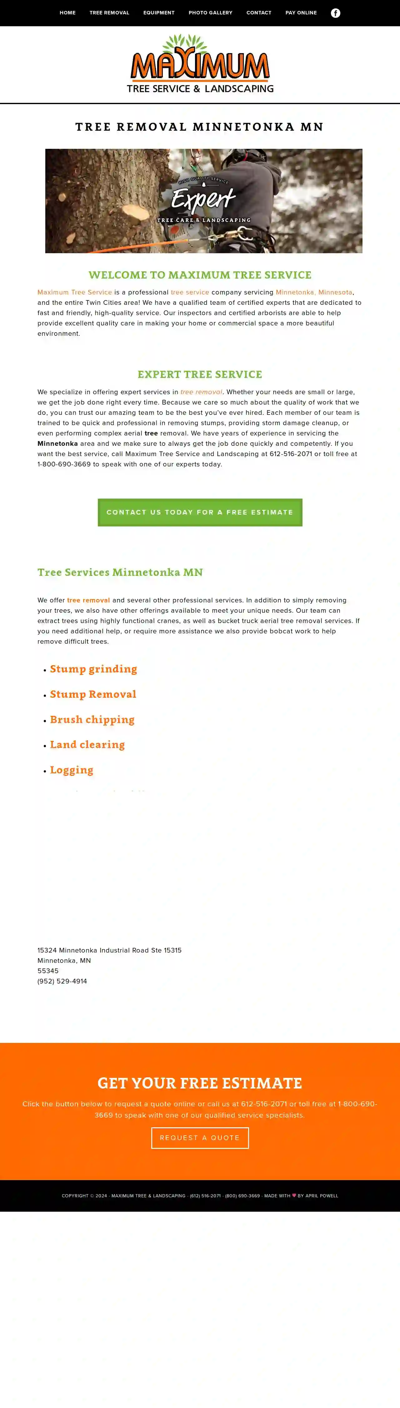 Maximum Tree Service | Stump & Tree Removal Minnetonka MN