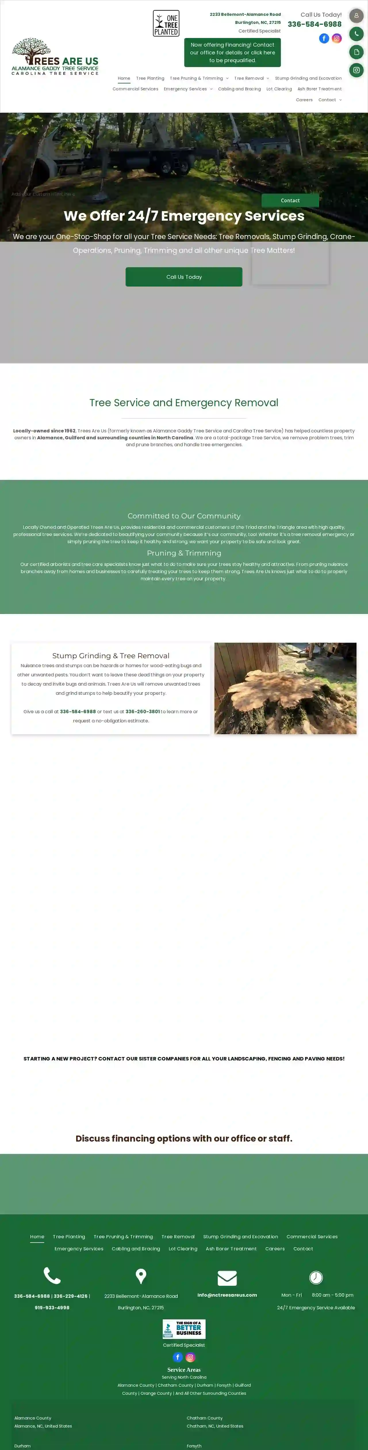 Trees Are Us, Carolina Tree Service, Alamance Gaddy Tree Service