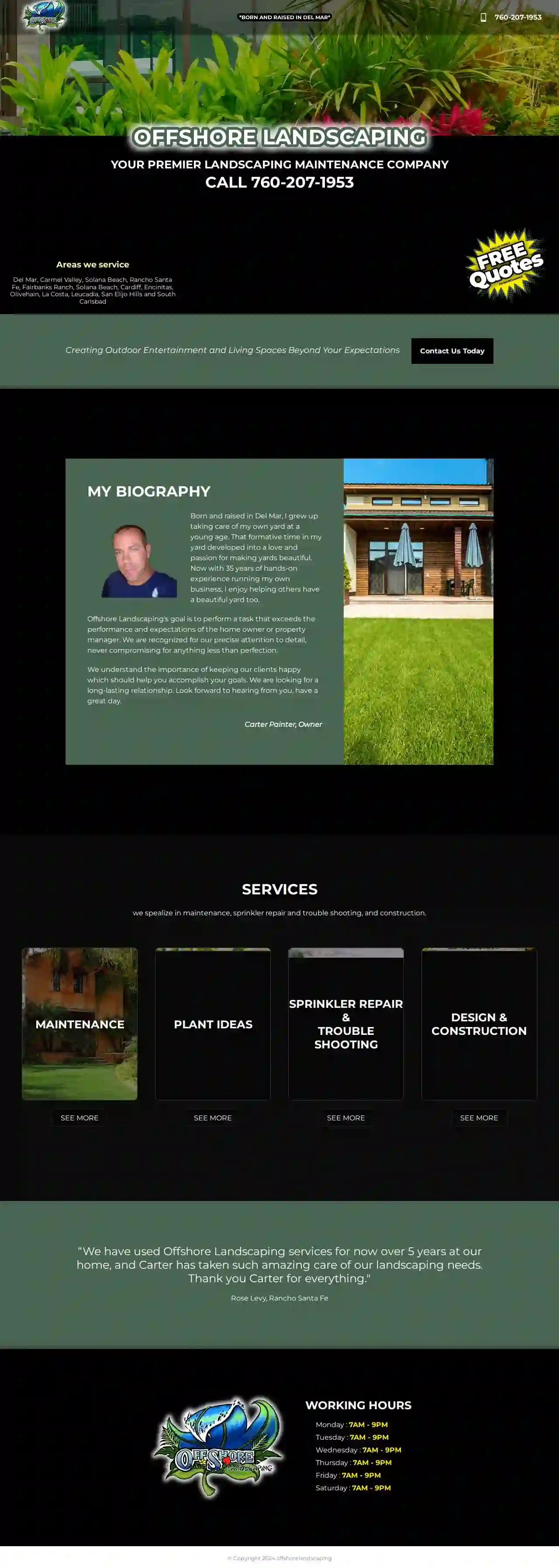 Offshore Landscaping & Maintenance