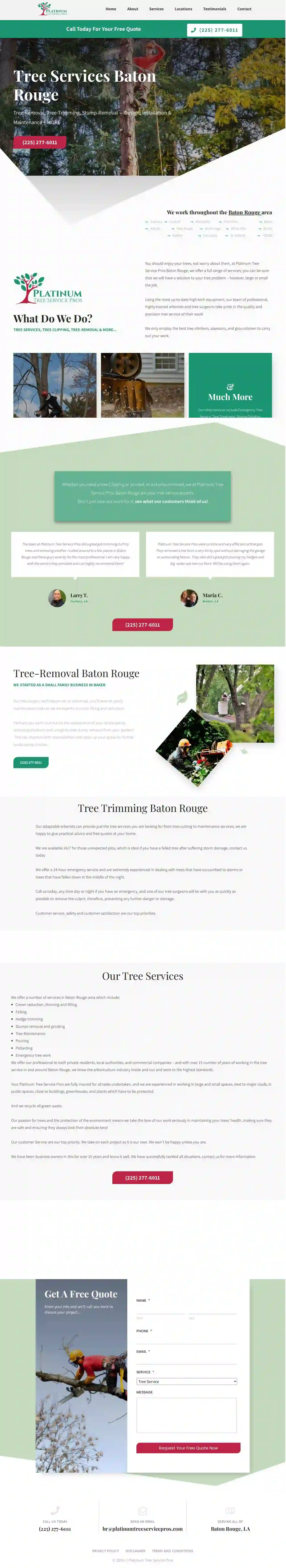 Platinum Tree Service Pros Baton Rouge