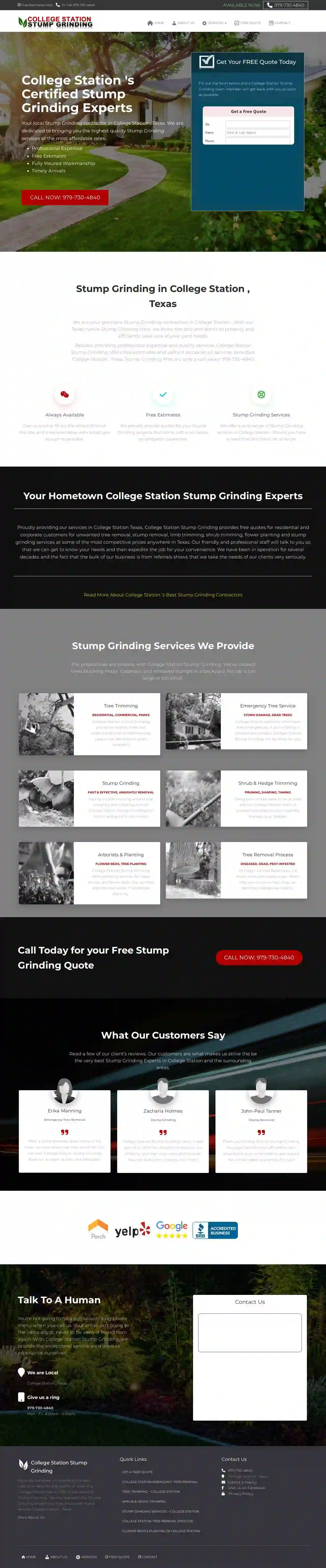 College Station Stump Grinding