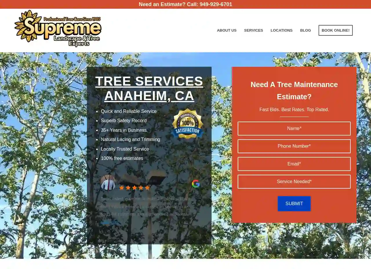 Supreme Tree Experts Anaheim