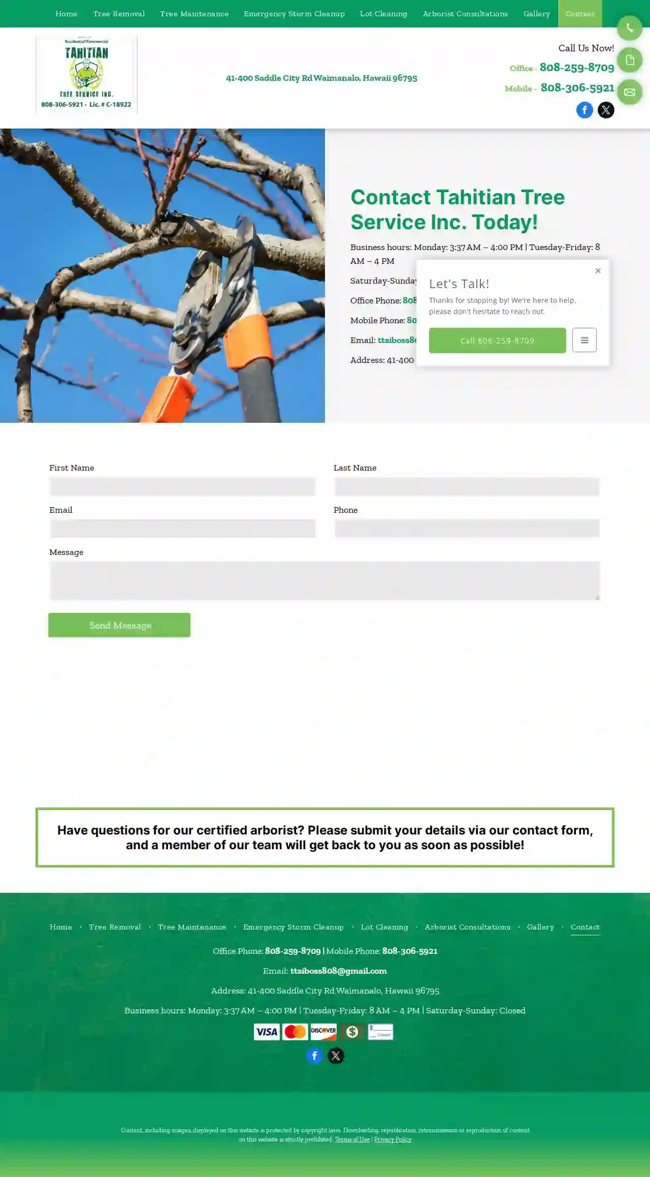 Tahitian Tree Services Inc