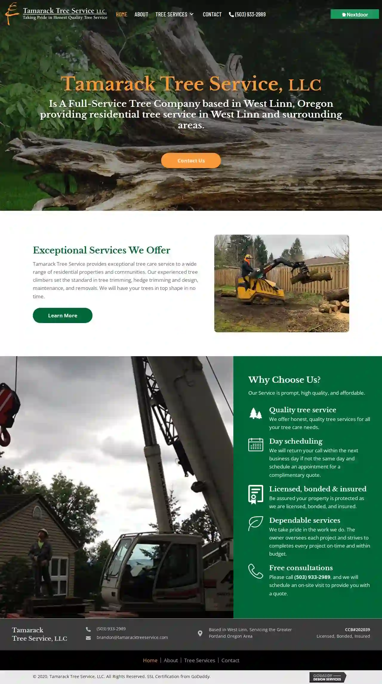 tamarack tree service, llc