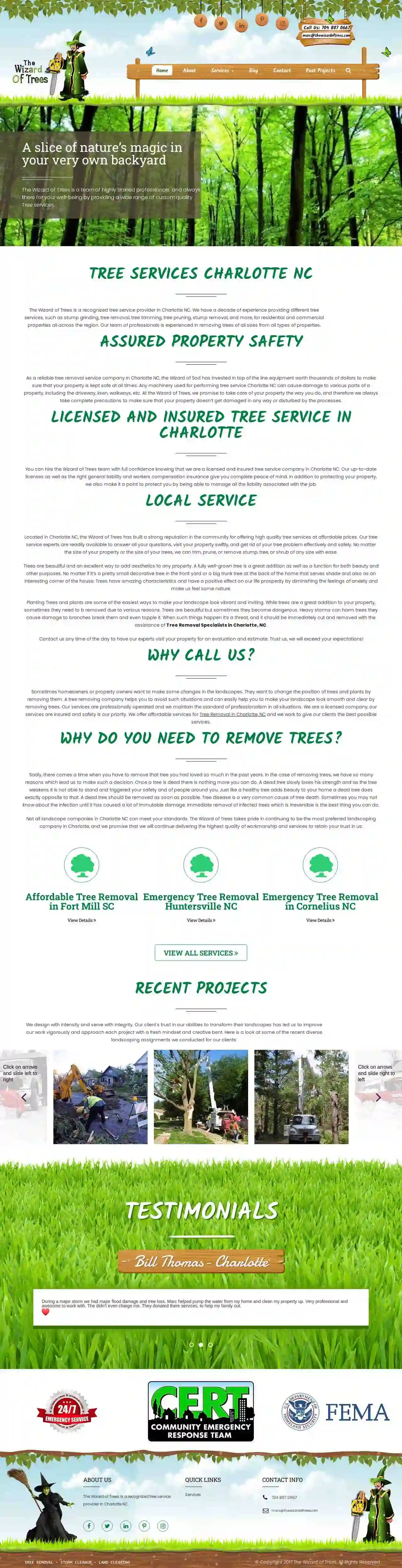 The Wizard Of Trees - Tree Removal and Storm Clean Up Services in Charlotte NC