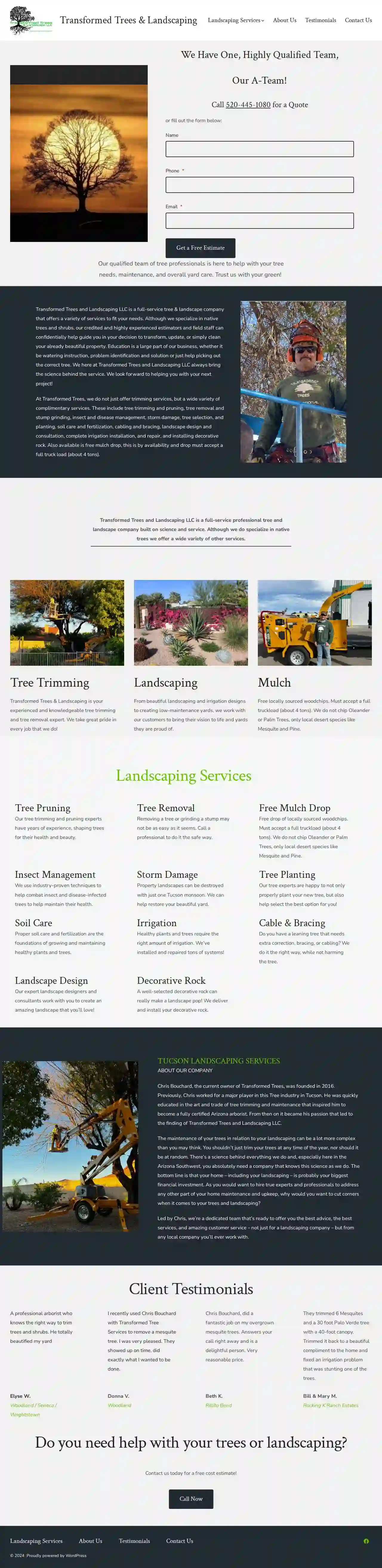 Transformed Trees & Landscaping LLC