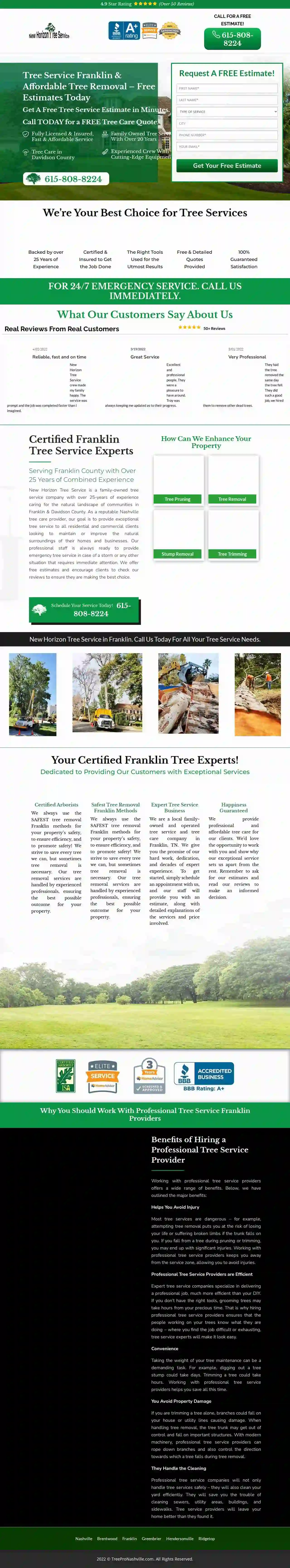 Franklin Tree Service Experts