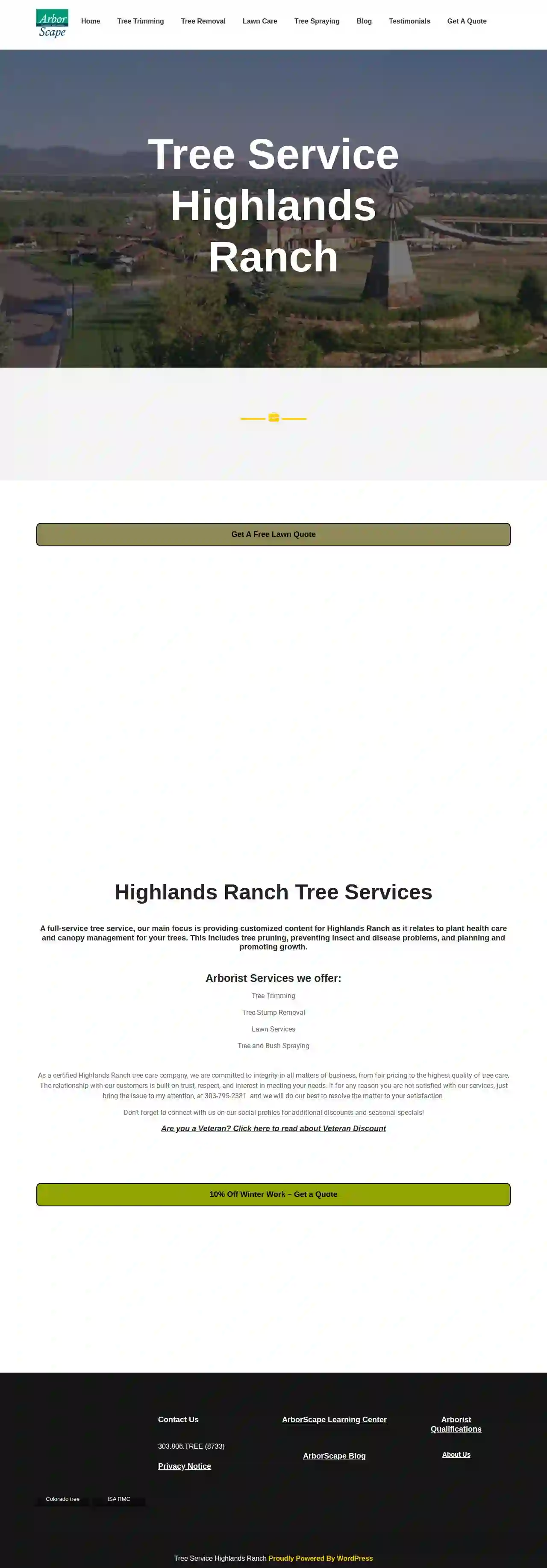 Tree Service Highlands Ranch