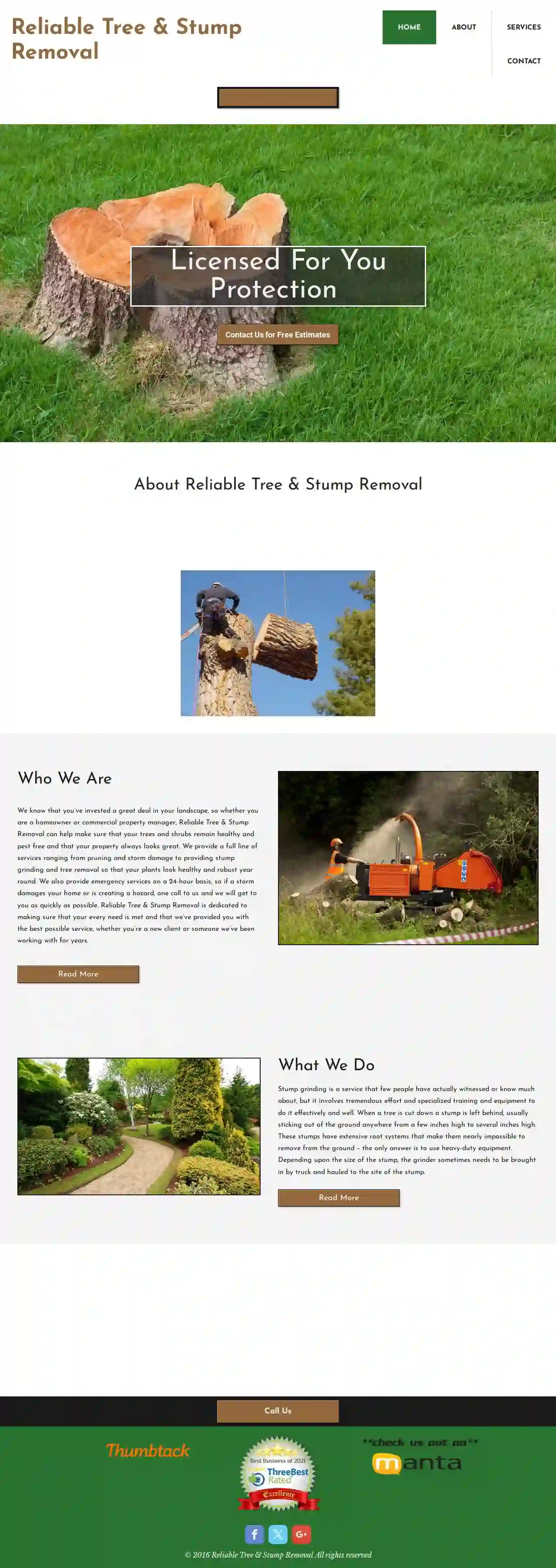 Reliable Tree Removal & Stump Removal